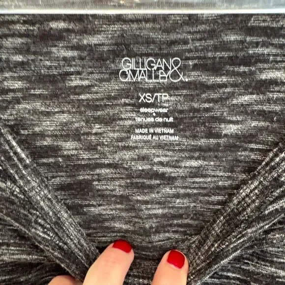 GILLIGAN & O'MALLEY heather gray short sleeve dress drawstring dress XS - Picture 4 of 9